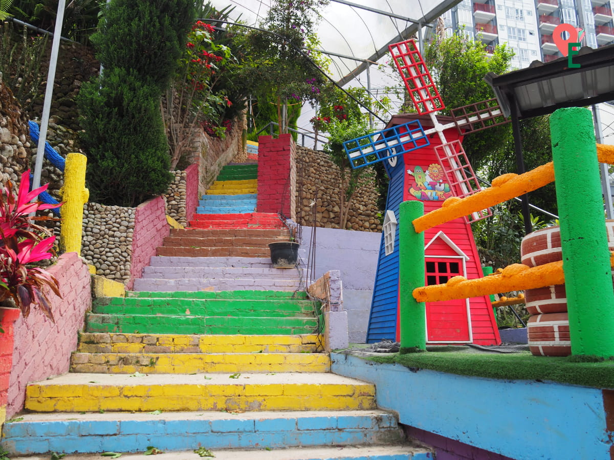 Brightly Painted Stairs At Cactus Valley