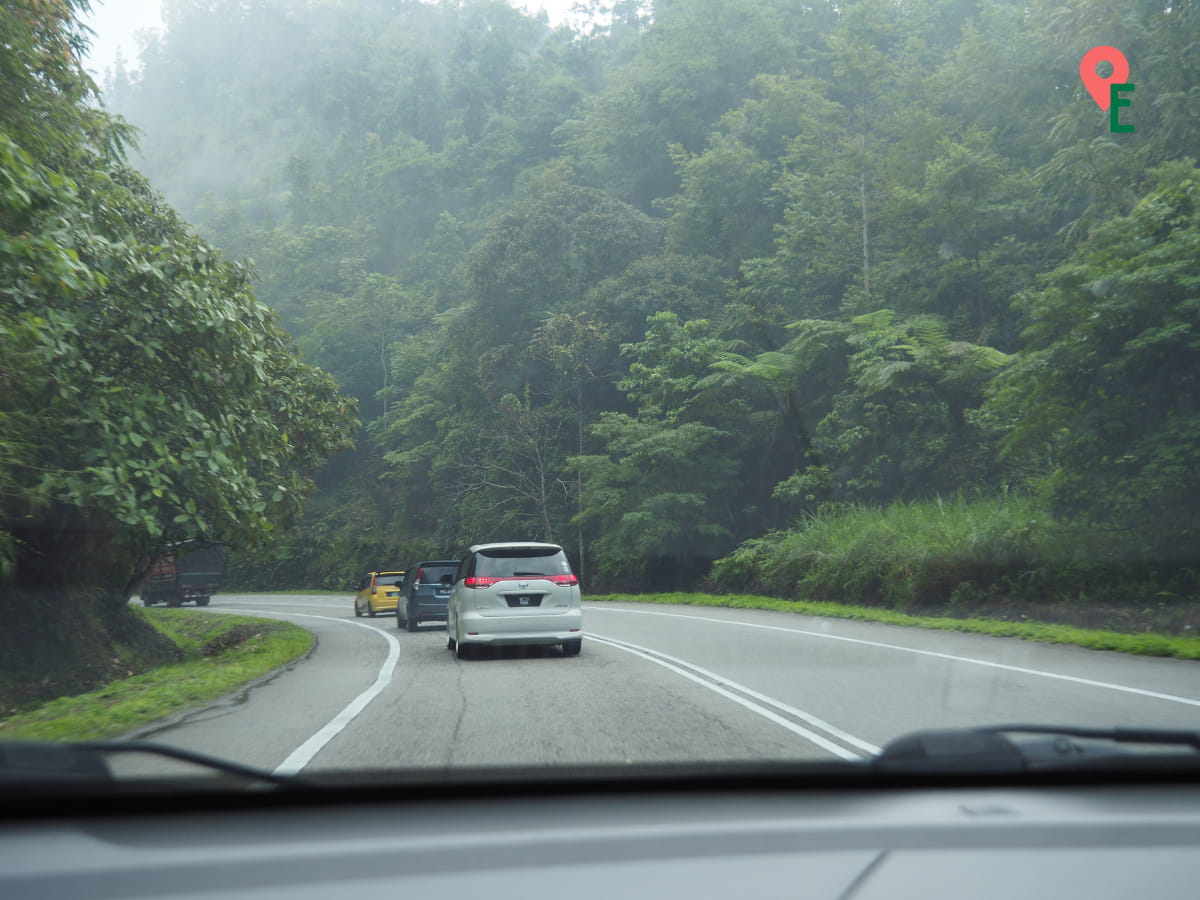 Cars Driving Along The Newer Route To Cameron Highlands