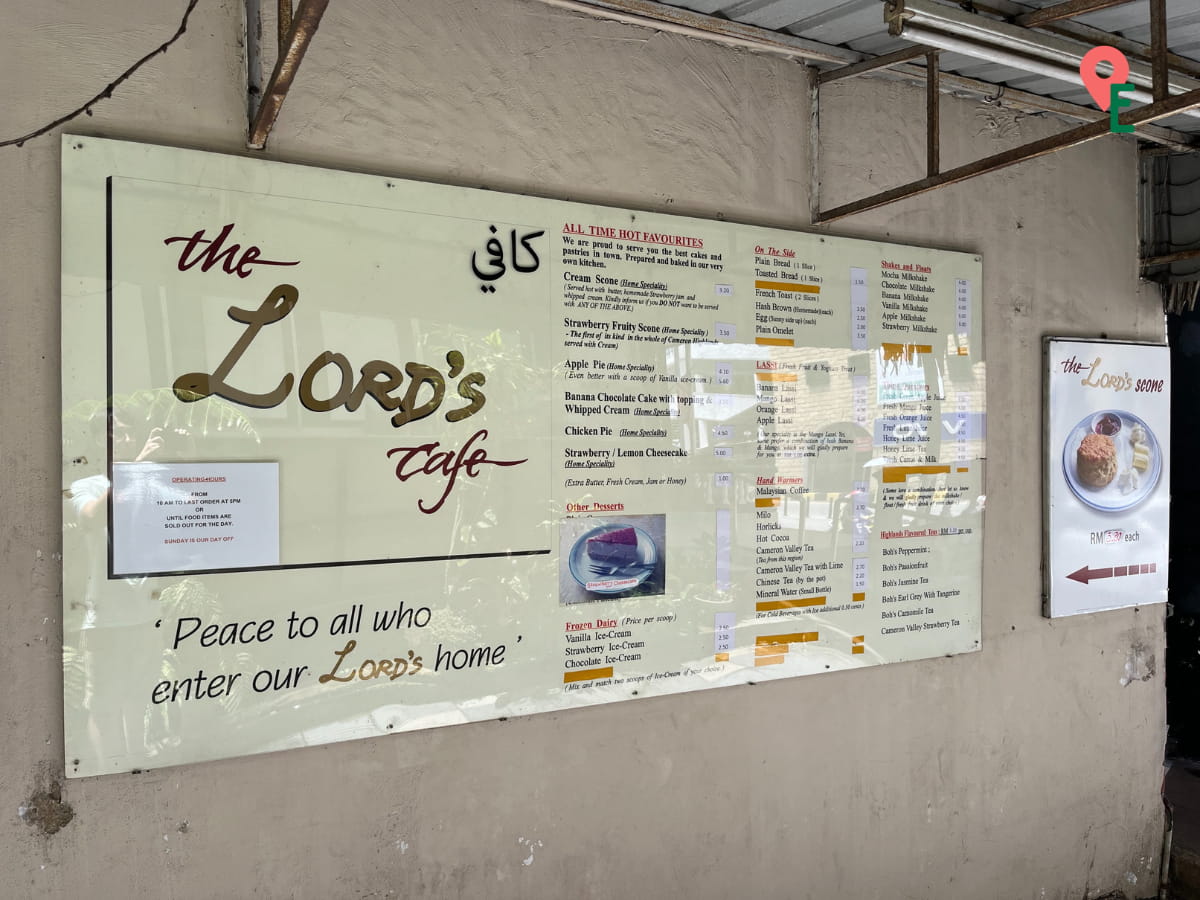 Menu Of The Lord's Cafe