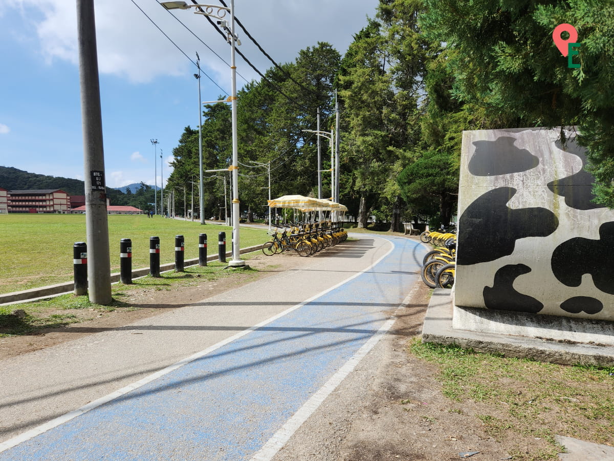 Tandem Bikes And Concrete Tunnel Rest Stops At Tanah Rata Coronation Park